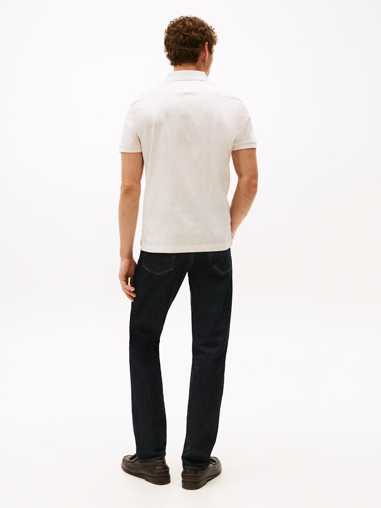 Tommy Hilfiger Erkek Beyaz Fermuarlı Polo Yaka T Shirt - MW0MW395590K4