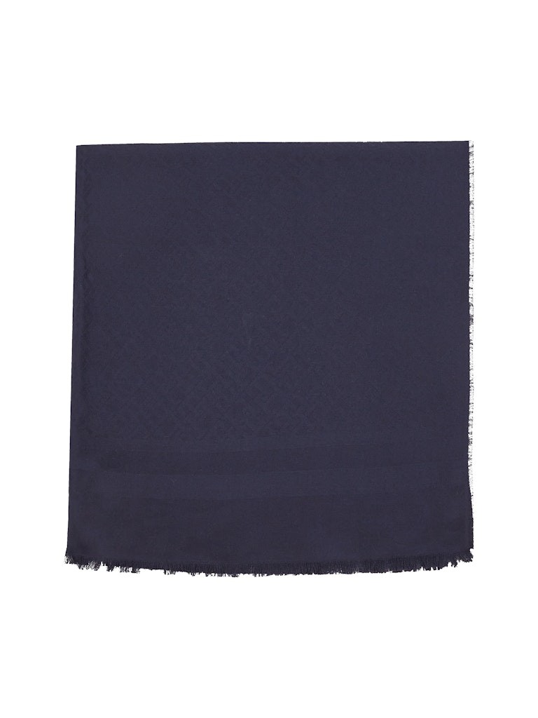 Tommy Hilfiger Pamuk LACİVERT Kadın Desenli Şal - AW0AW16852DW6