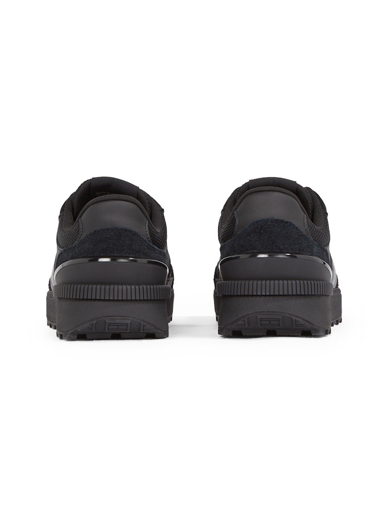 Tommy Hilfiger Süet Siyah Erkek Kısa Taban Sneakers - EM0EM01537BDS