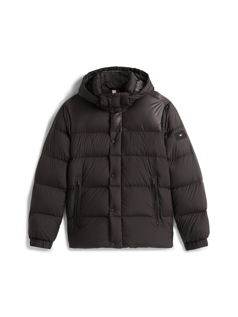 Tommy Hilfiger Erkek Siyah Kaz Tüyü Puffer Mont