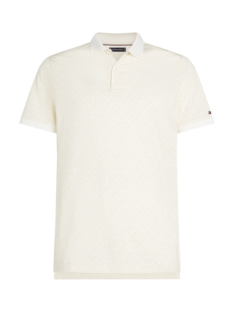 Tommy Hilfiger Pamuk Beyaz Erkek Kısa Kollu Düğmeli Polo Yaka T-Shirt - MW0MW392180K5
