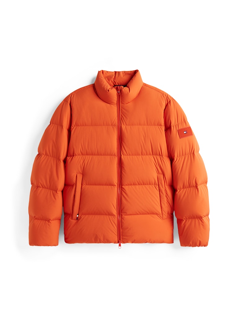 Tommy Hilfiger Erkek Kaz Tüyü Turuncu Puffer Mont