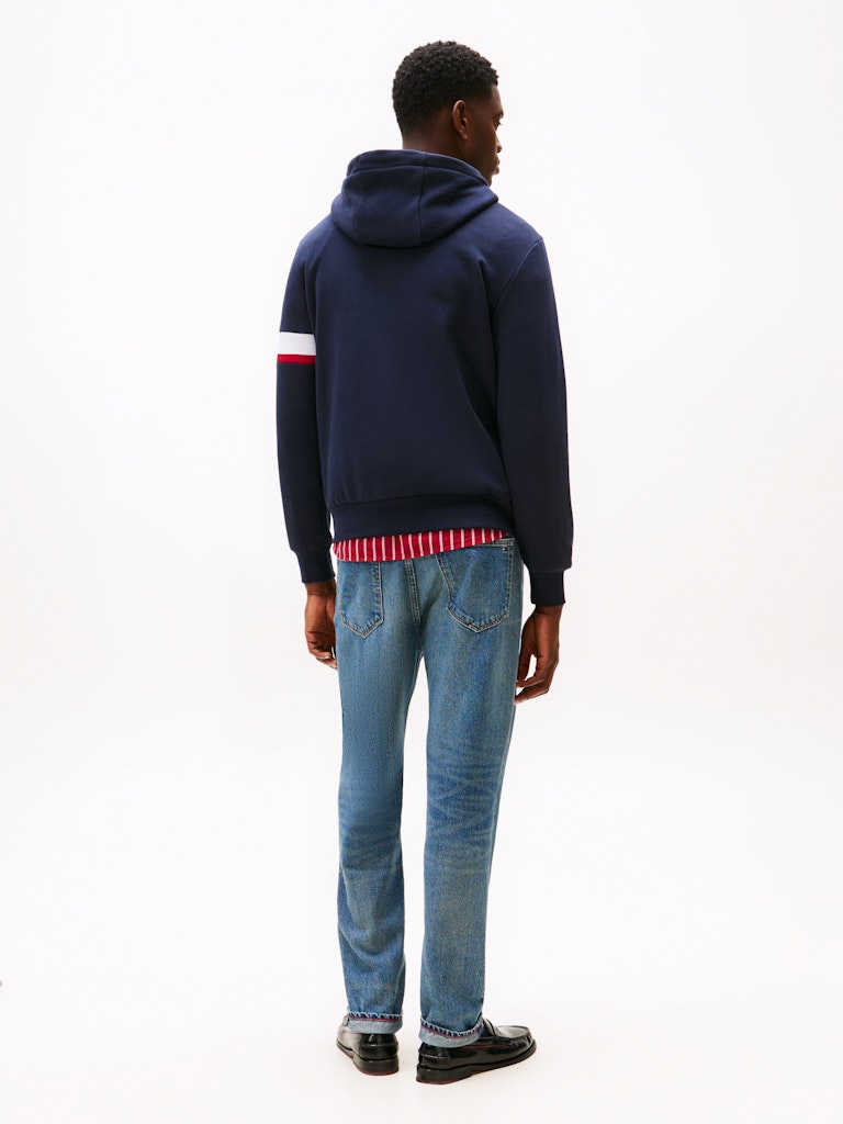 Tommy Hilfiger Erkek Kapşonlu Lacivert Sweatshirt