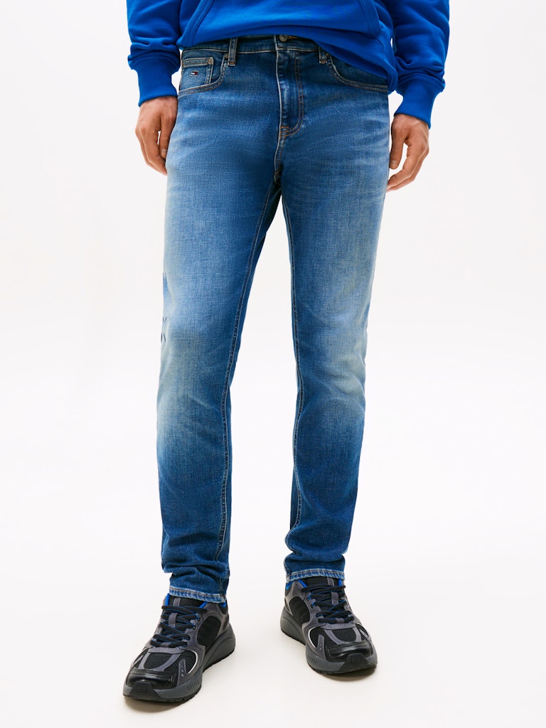 Tommy Hilfiger Erkek Mavi Dar Kesim Scanton Jean Pantolon