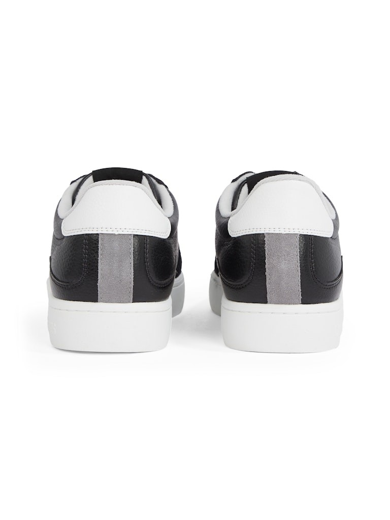 Calvin Klein Deri Siyah Erkek Kısa Taban Sneakers - YM0YM011530GM