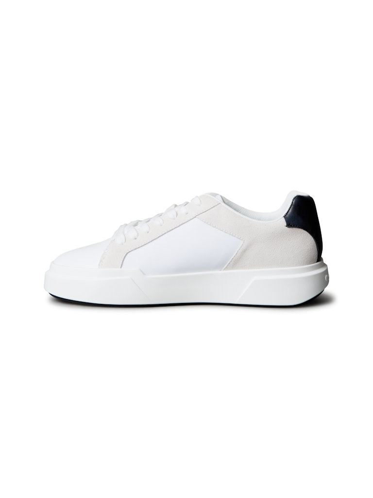 Calvin Klein Erkek Beyaz Deri Kısa Taban Chunky Sneakers