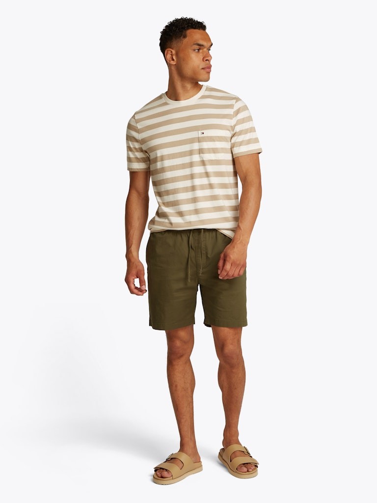 Tommy Hilfiger Pamuk Beyaz Erkek Kısa Kollu T-Shirt - MW0MW372830FA