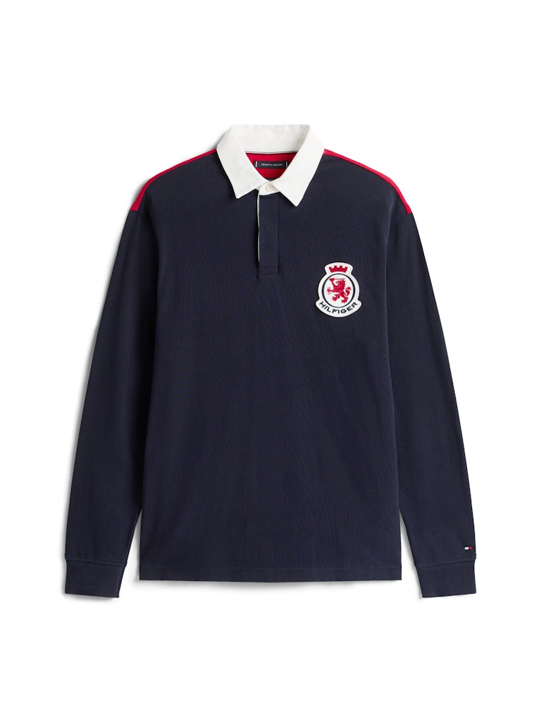 Tommy Hilfiger Erkek Düğmeli Polo Yaka Lacivert T-Shirt