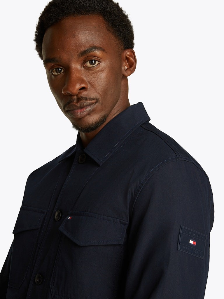 Tommy Hilfiger Pamuk Lacivert Erkek Gömlek Ceket - MW0MW38712DW5