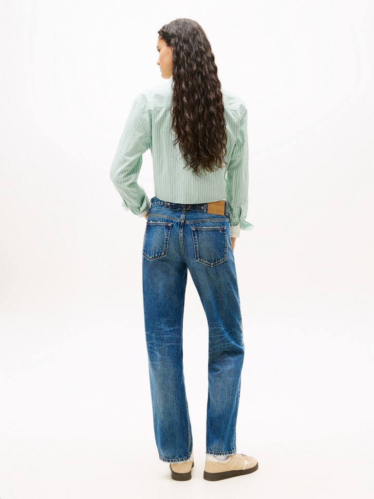 Tommy Hilfiger Kadın Mavi  Düz Kesim Kira Jean Pantolon