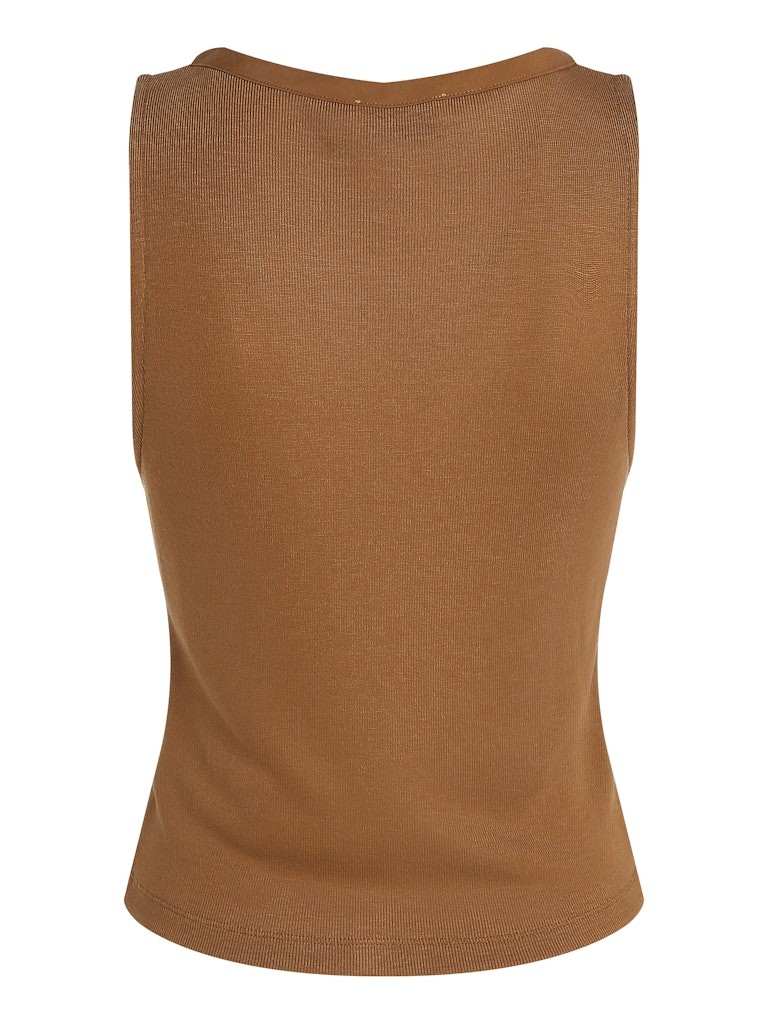 Calvin Klein Pamuk Kahverengirengi Kadın Kolsuz Hırka - J20J225316GYM