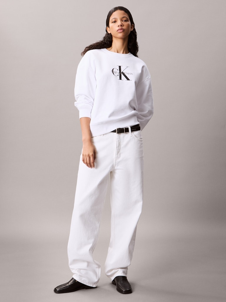 Calvin Klein Kadın Beyaz Sweatshirt