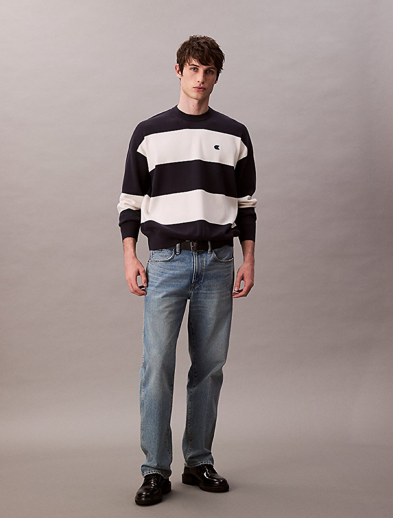 Calvin Klein Erkek Striped Snowy Kazak