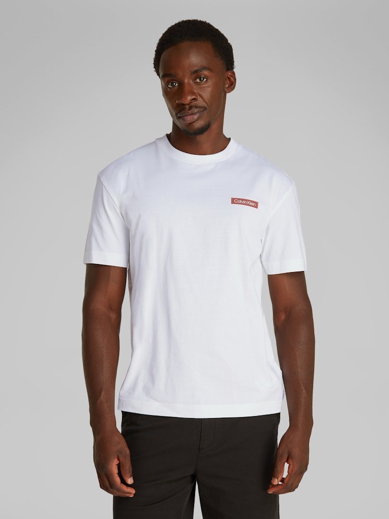Calvin Klein Rejeneratif Pamuk Beyaz Erkek Kısa Kollu T-Shirt - K10K114158YAF