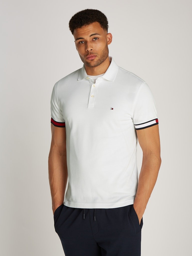 Tommy Hilfiger Erkek Beyaz Polo Yaka T-Shirt