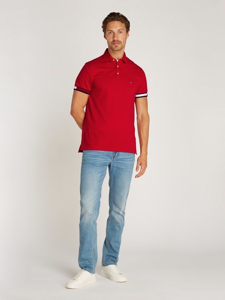 Tommy Hilfiger Erkek Kırmızı Polo Yaka T-Shirt - MW0MW37518XLD