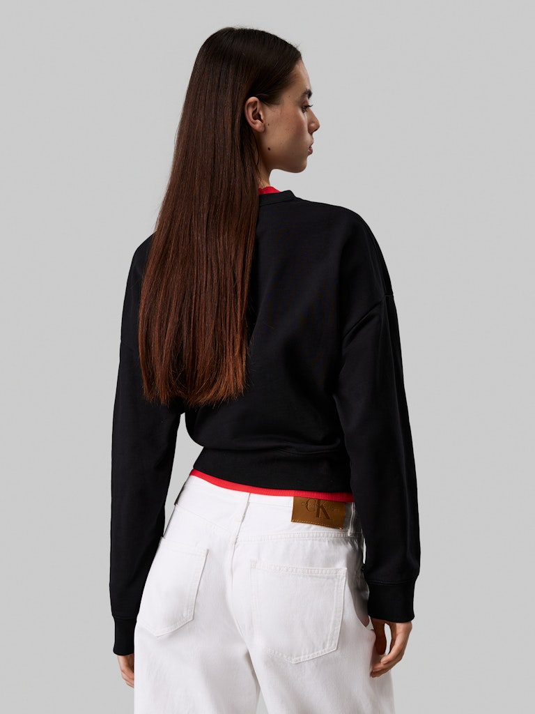 Calvin Klein Kadın O Yaka Siyah Sweatshirt