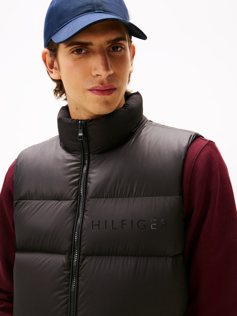 Tommy Hilfiger Erkek Siyah Kaz Tüyü Puffer Yelek