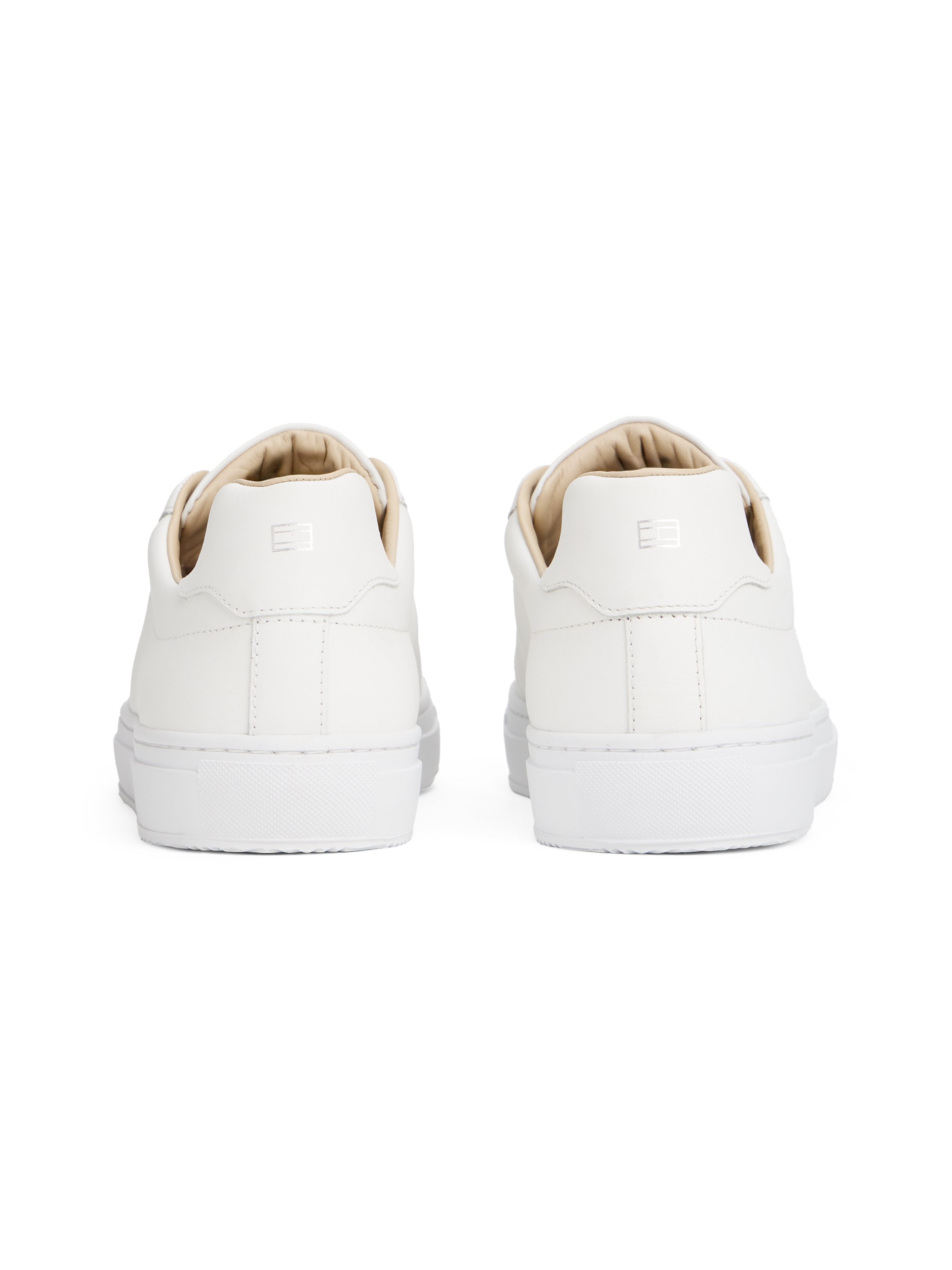 Tommy Hilfiger Deri Beyaz Erkek Kısa Taban Sneakers - FM0FM05412YBS