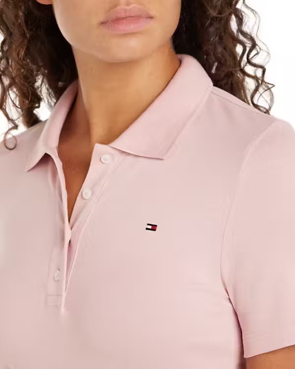 Tommy Hilfiger Kadın Pembe Polo Yaka Pembe Elbise - WW0WW43228TQN