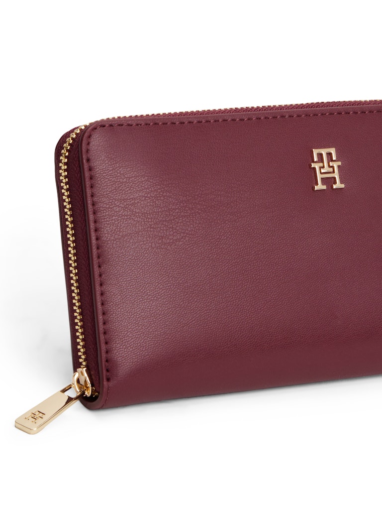 Tommy Hilfiger Kadın Fermuarlı Bordo Cüzdan