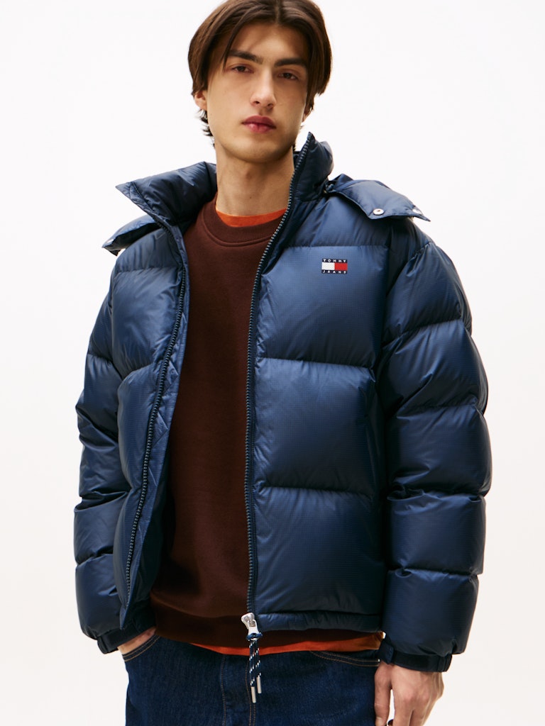 Tommy Hilfiger Erkek Kaz Tüyü Puffer Lacivert Mont