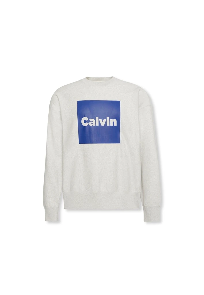 Calvin Klein Erkek Beyaz O Yaka Sweatshirt
