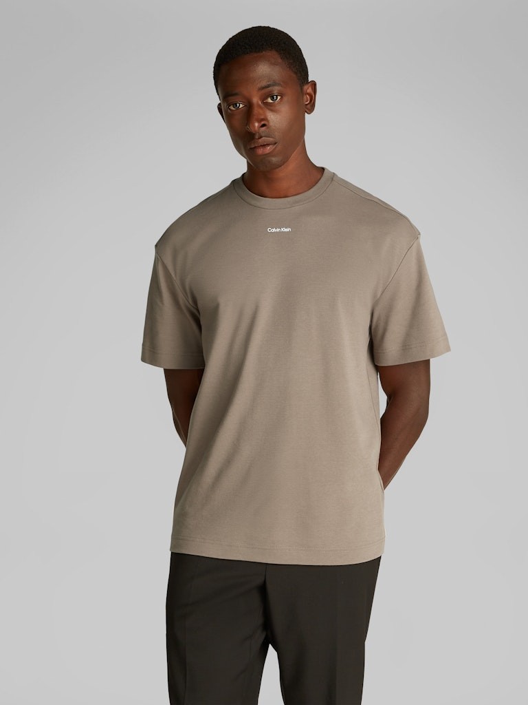 Calvin Klein Rejeneratif Pamuk Vizon Erkek Kısa Kollu T-Shirt - K10K112487PB8