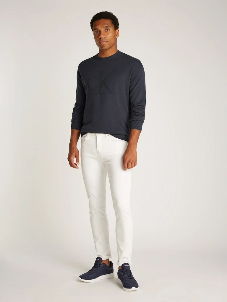 CK INTARSIA MIX STITCH SWEATER