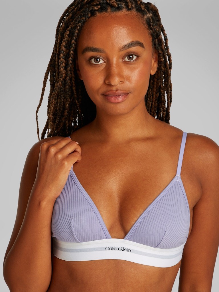 Calvin Klein Modal Mor Kadın Üçgen Bralet - LV00QF8248WBN