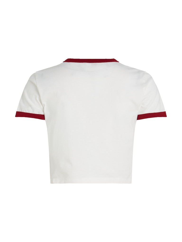 Tommy Jeans DEER GRAPHIC RINGER TEE Kadın T-Shirt - DW0DW20561YAC