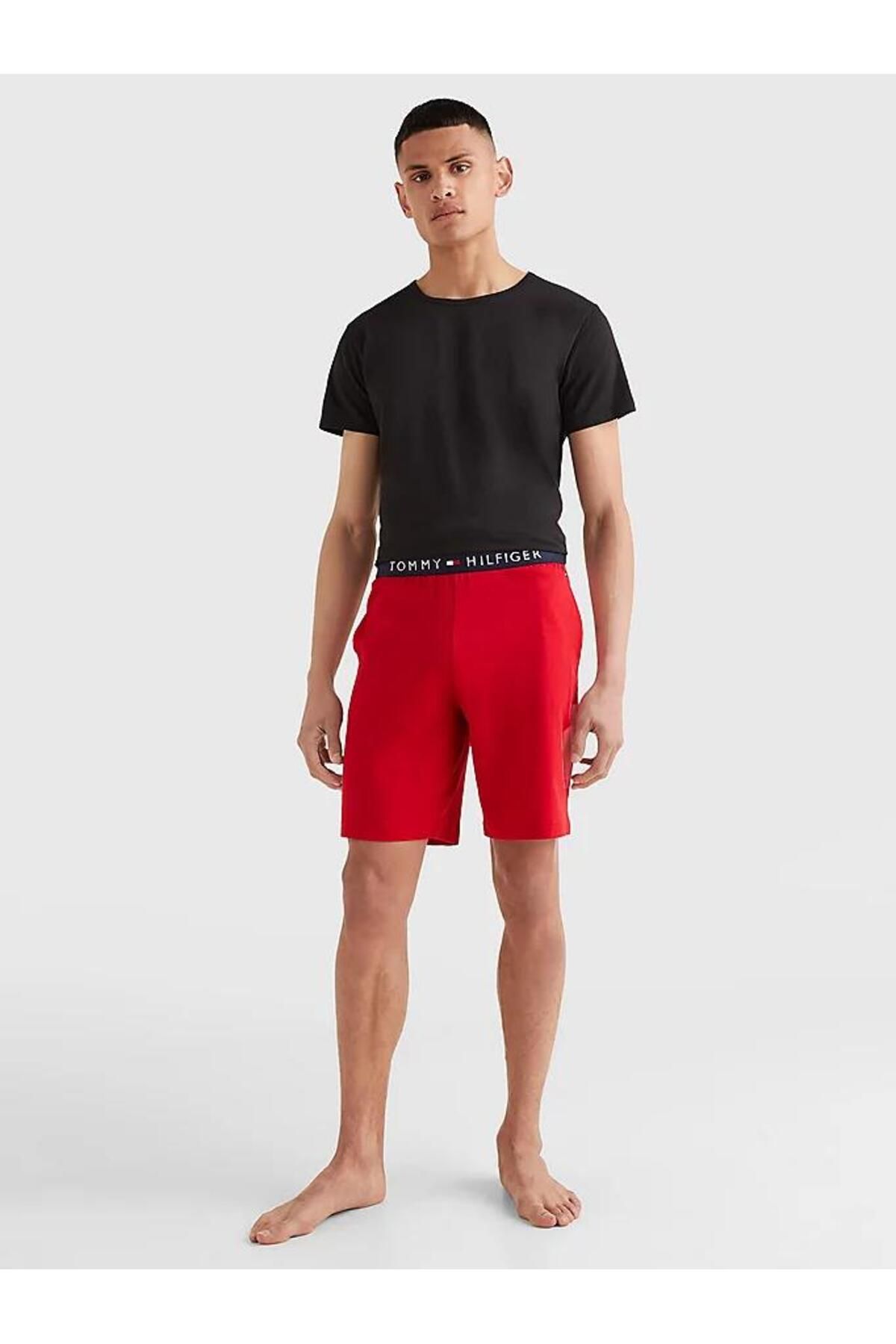 Tommy Hilfiger Pamuk Mavi Erkek Kısa Kollu O Yaka T-Shirt