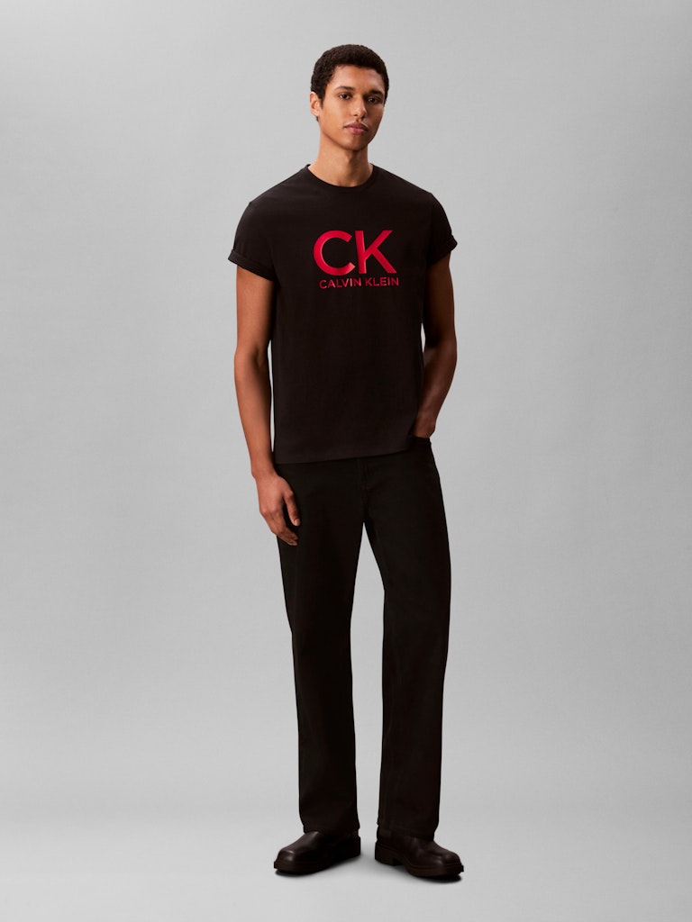 Calvin Klein Erkek Siyah O Yaka T-Shirt