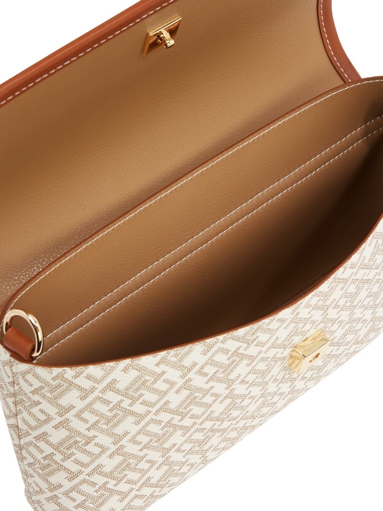 Tommy Hilfiger Kahverengirengi - Beyaz Kadın Poliüretan Omuz Çantası - AW0AW17341RBC