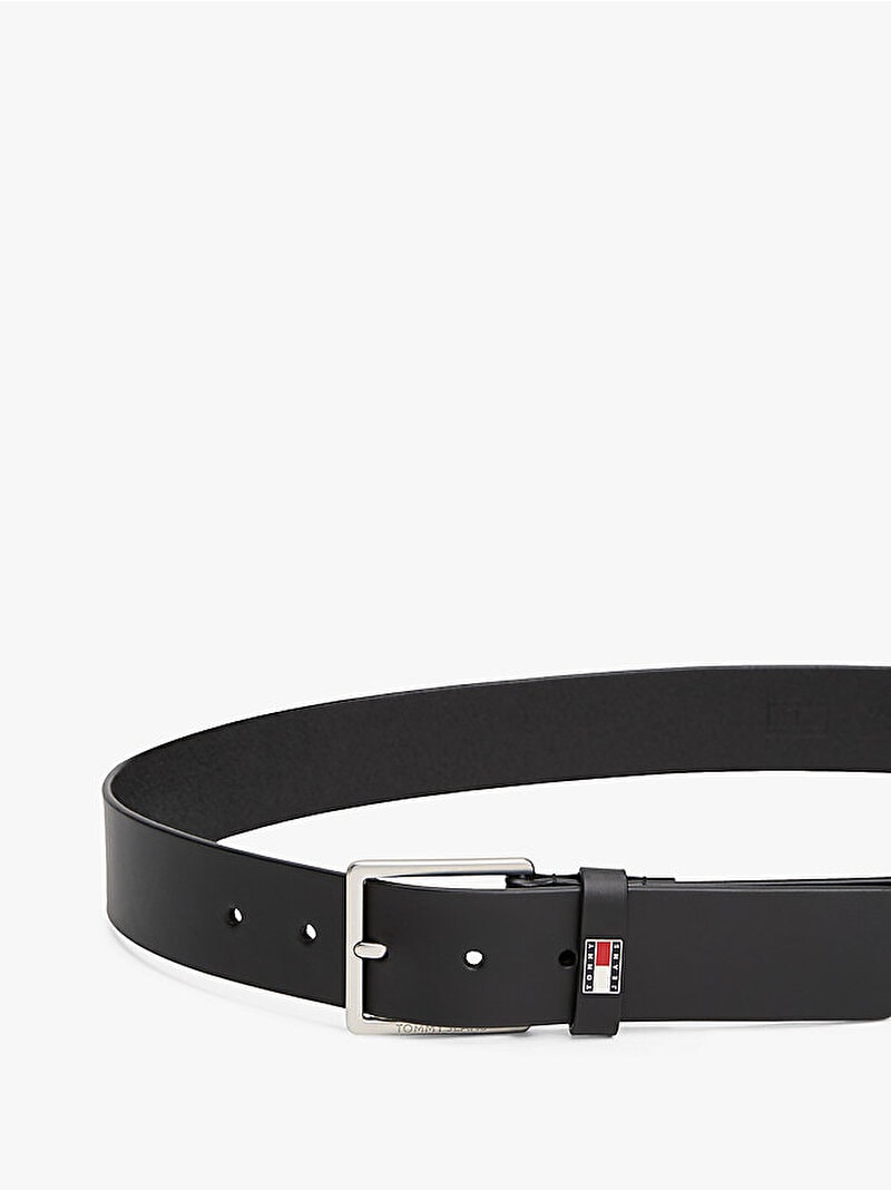 Tommy Hilfiger Erkek Siyah Tjm Flag 4.0CM Kemer