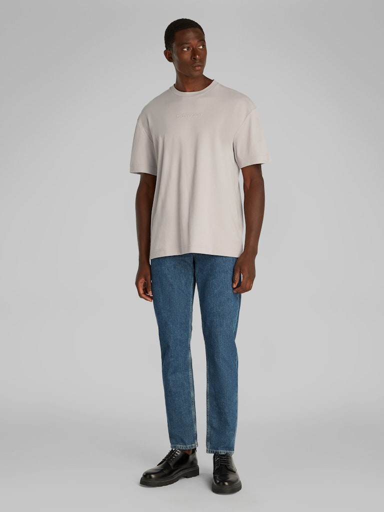 Calvin Klein Rejeneratif Pamuk Gri Erkek Kısa Kollu T-Shirt - K10K114167PBQ