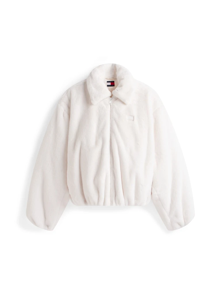 Tommy Hilfiger Kadın Ekru  Bomber  Mont