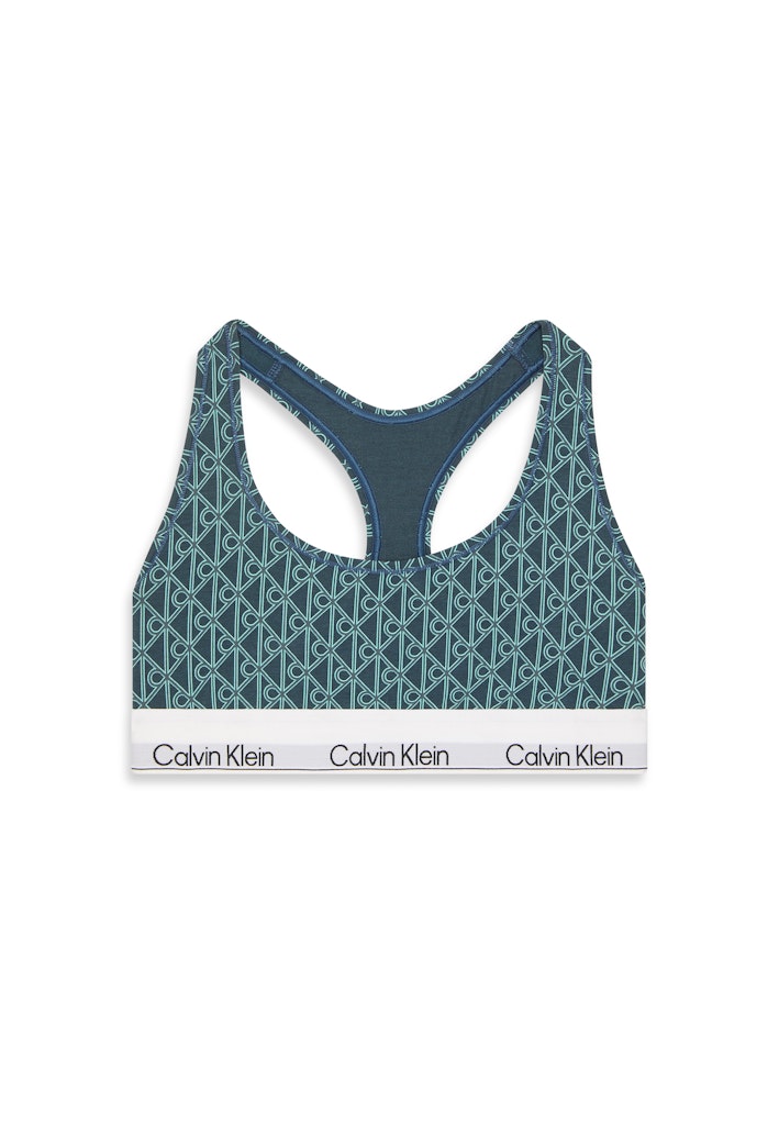 Calvin Klein Kadın Mavi Pamuk Spor  Sütyen