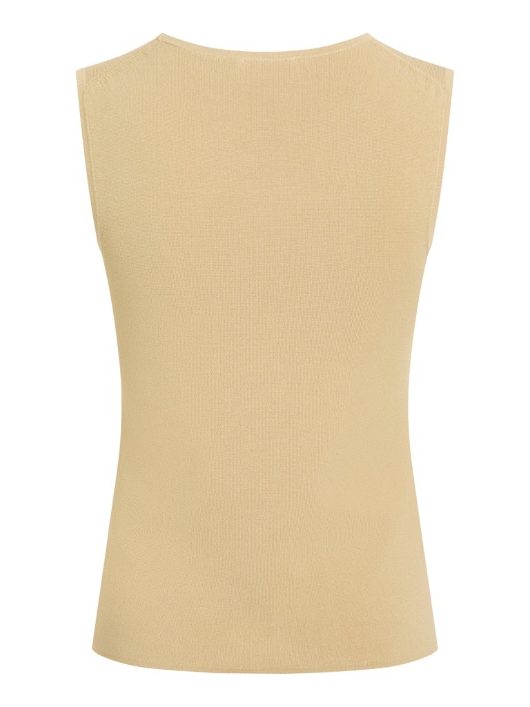 Calvin Klein Viskon Bej Kadın Kolsuz Triko - J20J225232PFN