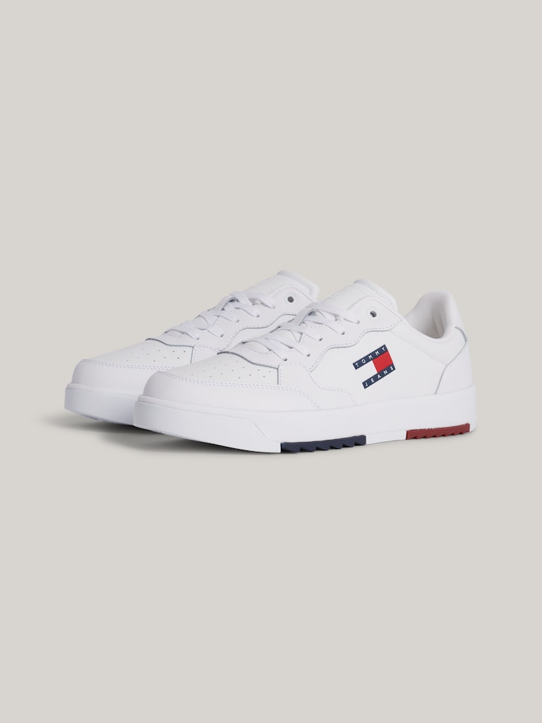 Tommy Hilfiger Erkek Beyaz Orta Taban Retro Sneakers