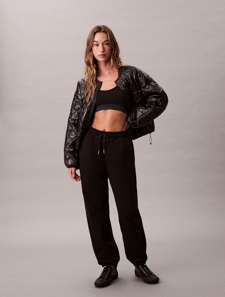 Calvin Klein Kadın Lastik Paça Siyah Eşofman Altı