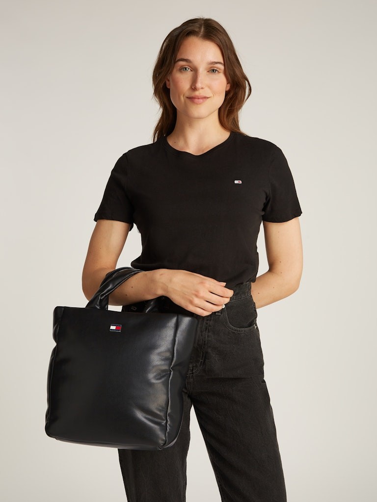 Tommy Jeans Pillow Tote Kadın Siyah Çanta - AW0AW16979BDS