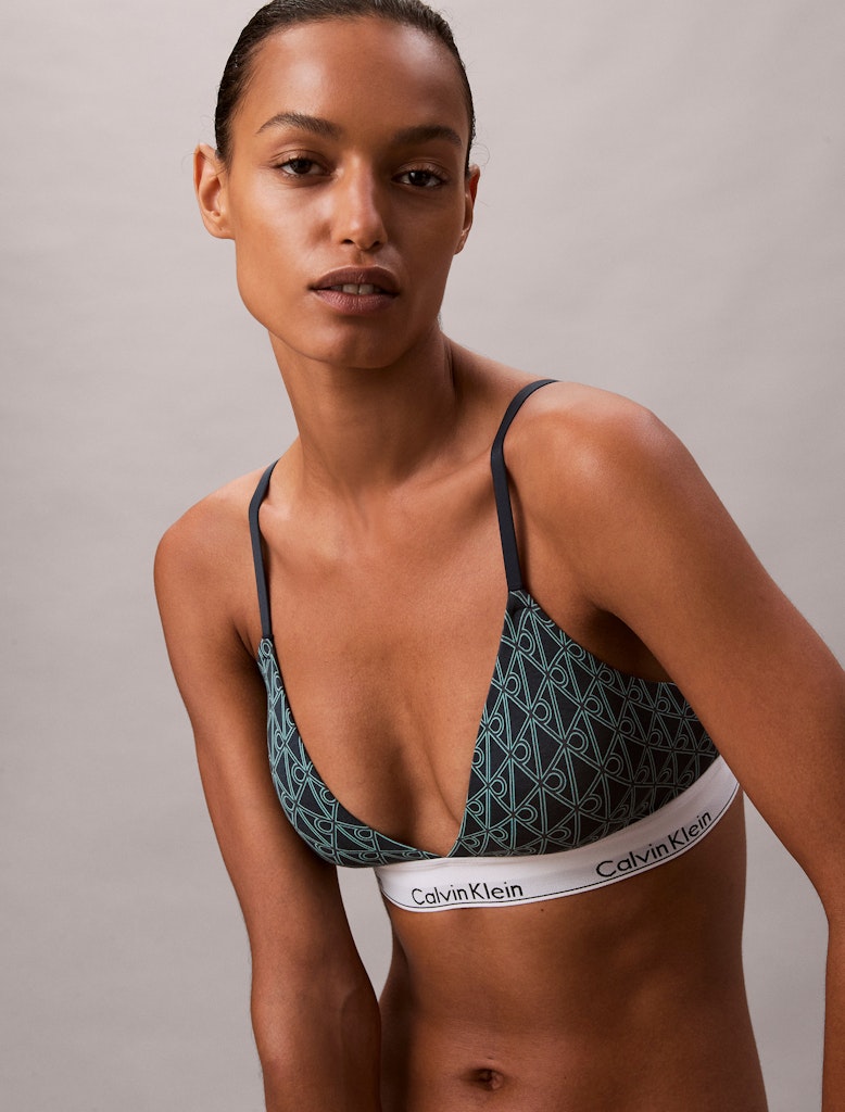 Calvin Klein Kadın Mavi Pamuk Üçgen  Sütyen