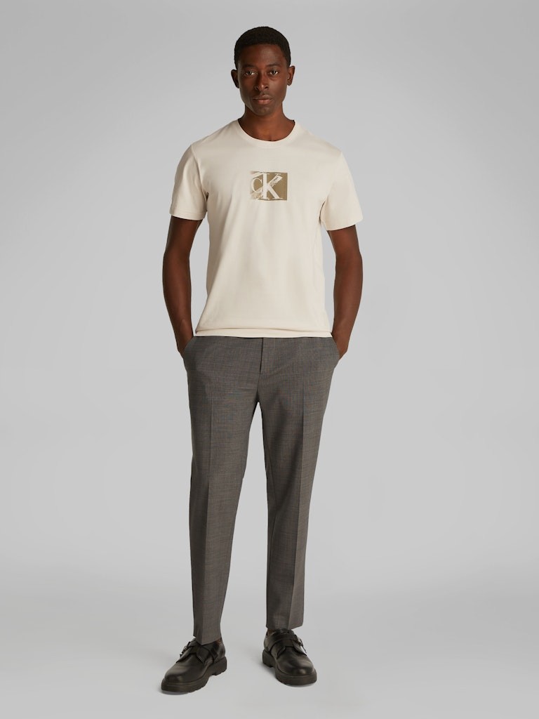 Calvin Klein Jeans Ekru Erkek T-Shirt - J30J327077PDH