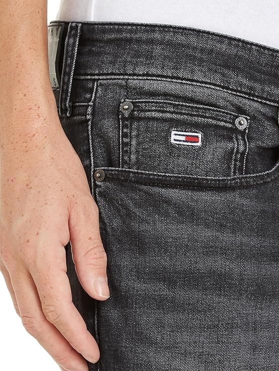 Tommy Jeans Denim Siyah Erkek Slim Austin Jean Pantolon - DM0DM181451BZ