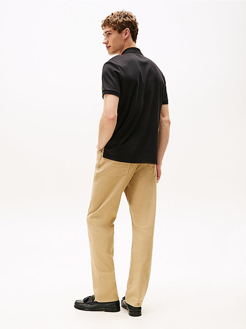 Tommy Hilfiger Erkek İnterlock Zip Regular Polo Siyah T-shirt