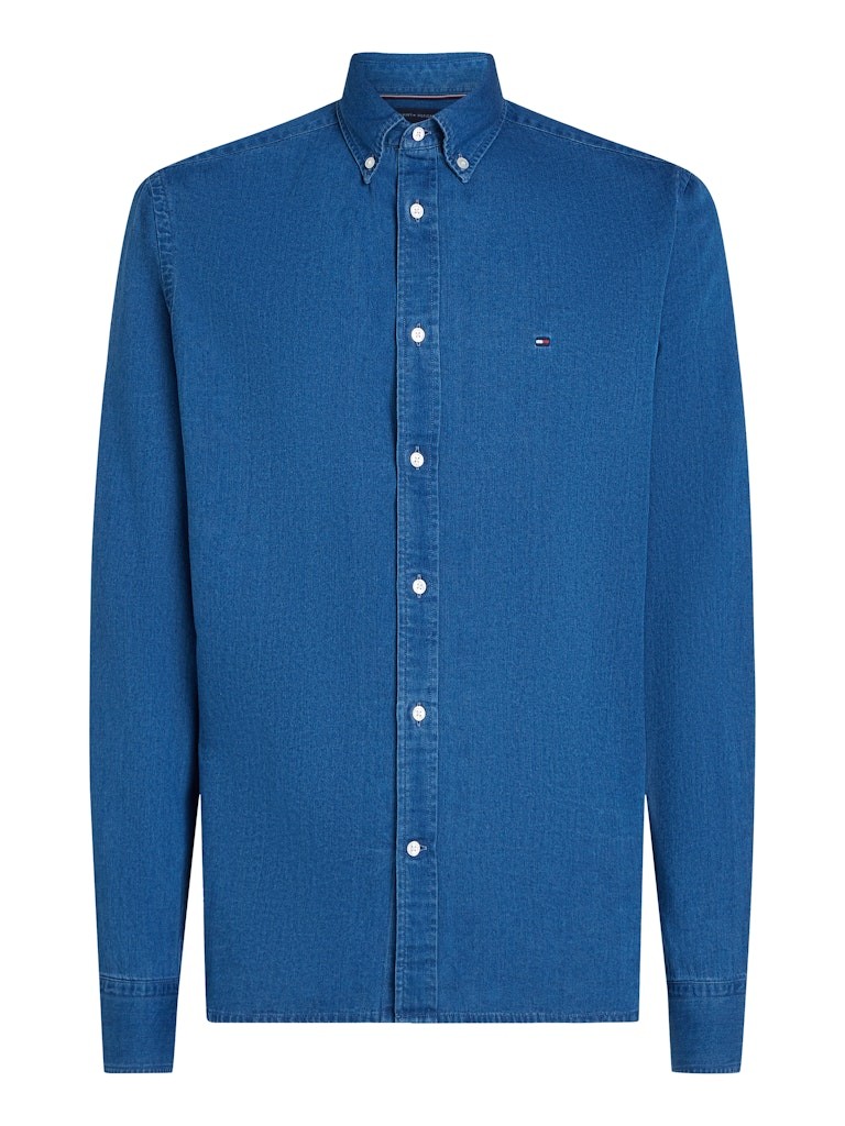Tommy Hilfiger Denim Mavi Erkek Uzun Kollu Gömlek - MW0MW381340GZ