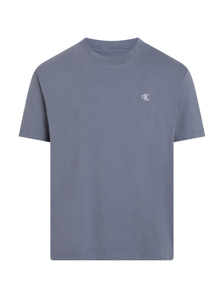 Calvin Klein Rejeneratif Pamuk Mavi Erkek Kısa Kollu T-Shirt - J30J327473PCP