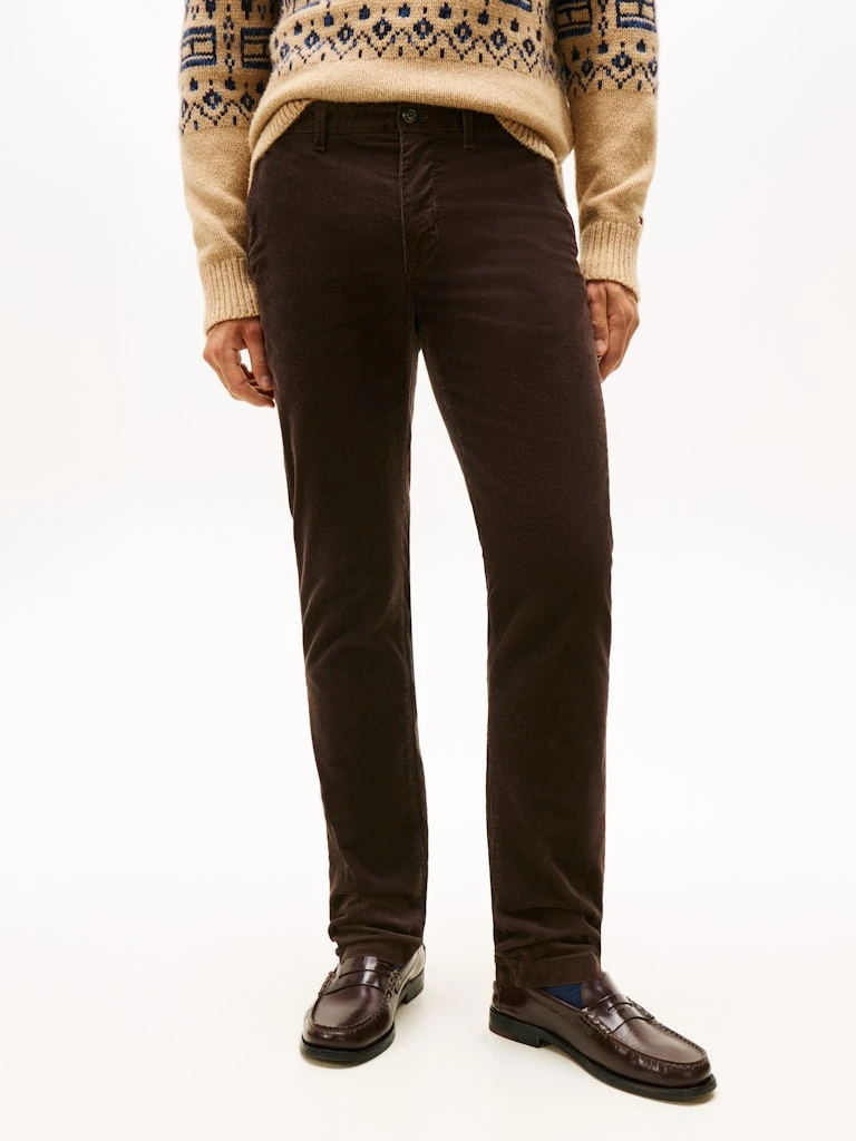 Tommy Hilfiger Erkek Kahverengi  Chino Denton Pantolon