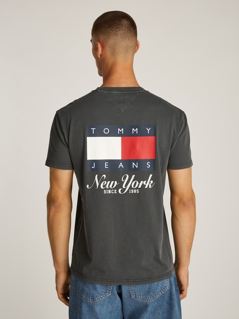 Tommy Hilfiger Pamuk Siyah Erkek Kısa Kollu T-Shirt - DM0DM20346BDS